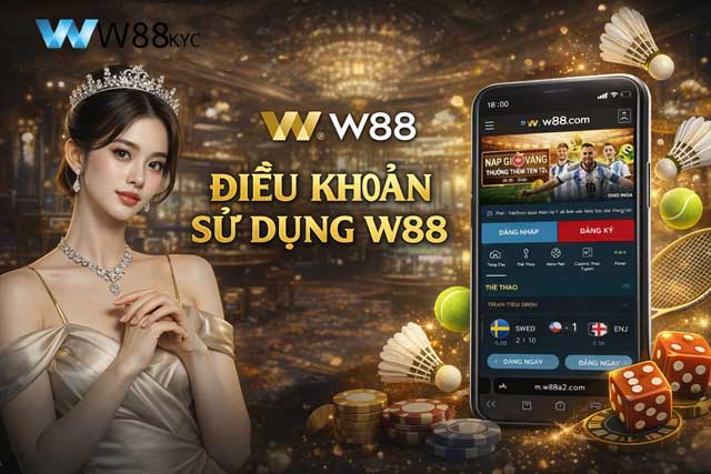 Điều Khoản Sử Dụng W88 1 Bản điều khoản sử dụng chính thức tại hệ thống nhà cái W88 Diler